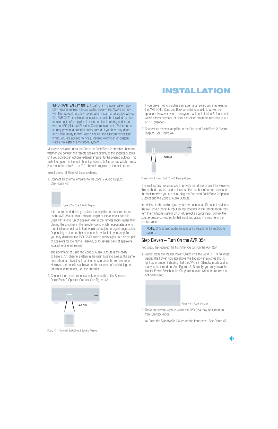 Harman-Kardon AVR 354 owner manual Step Eleven Turn On the AVR, Two steps are required the first time you turn on the AVR 