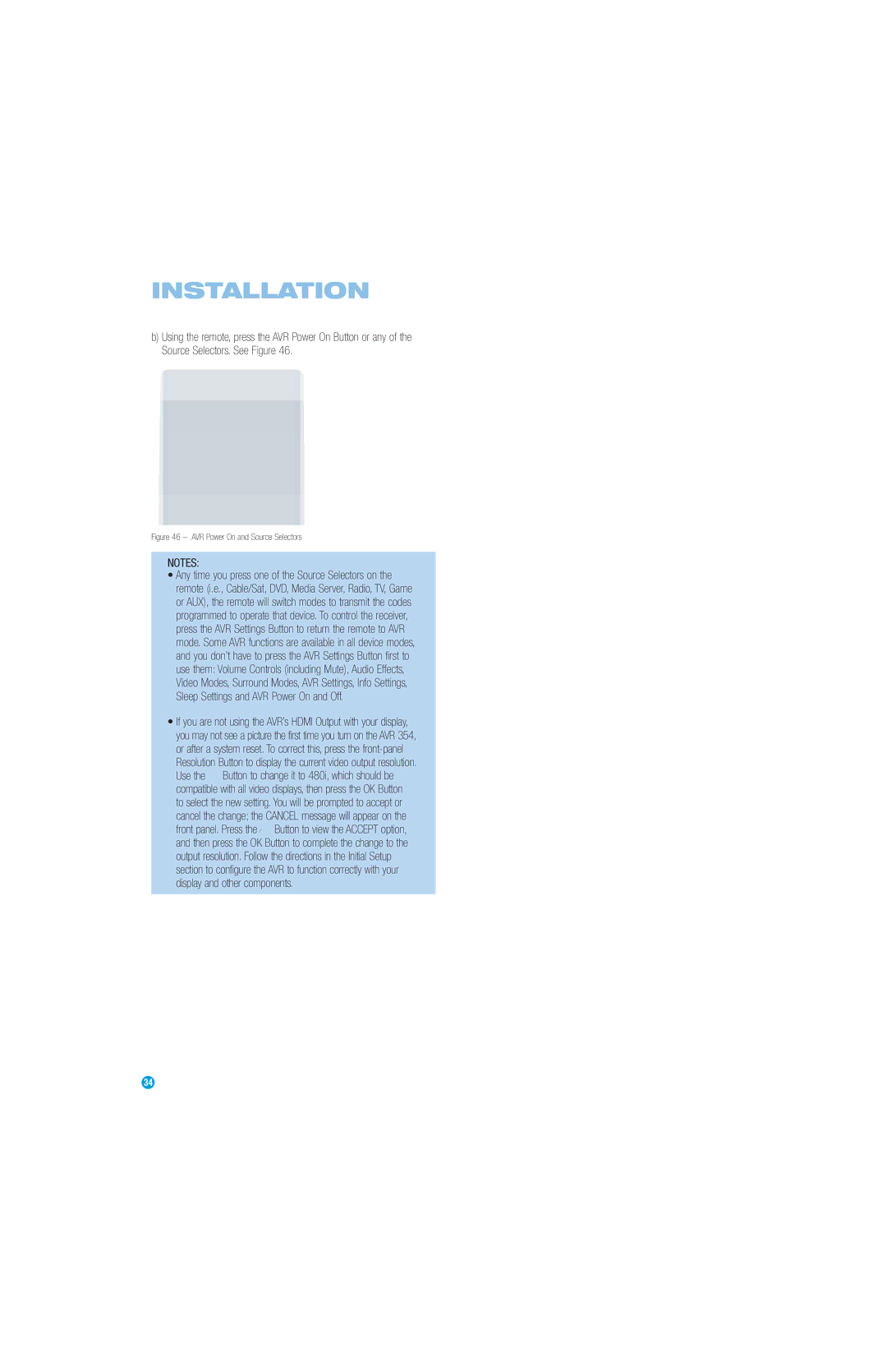 Harman-Kardon AVR 354 owner manual AVR Power On and Source Selectors 