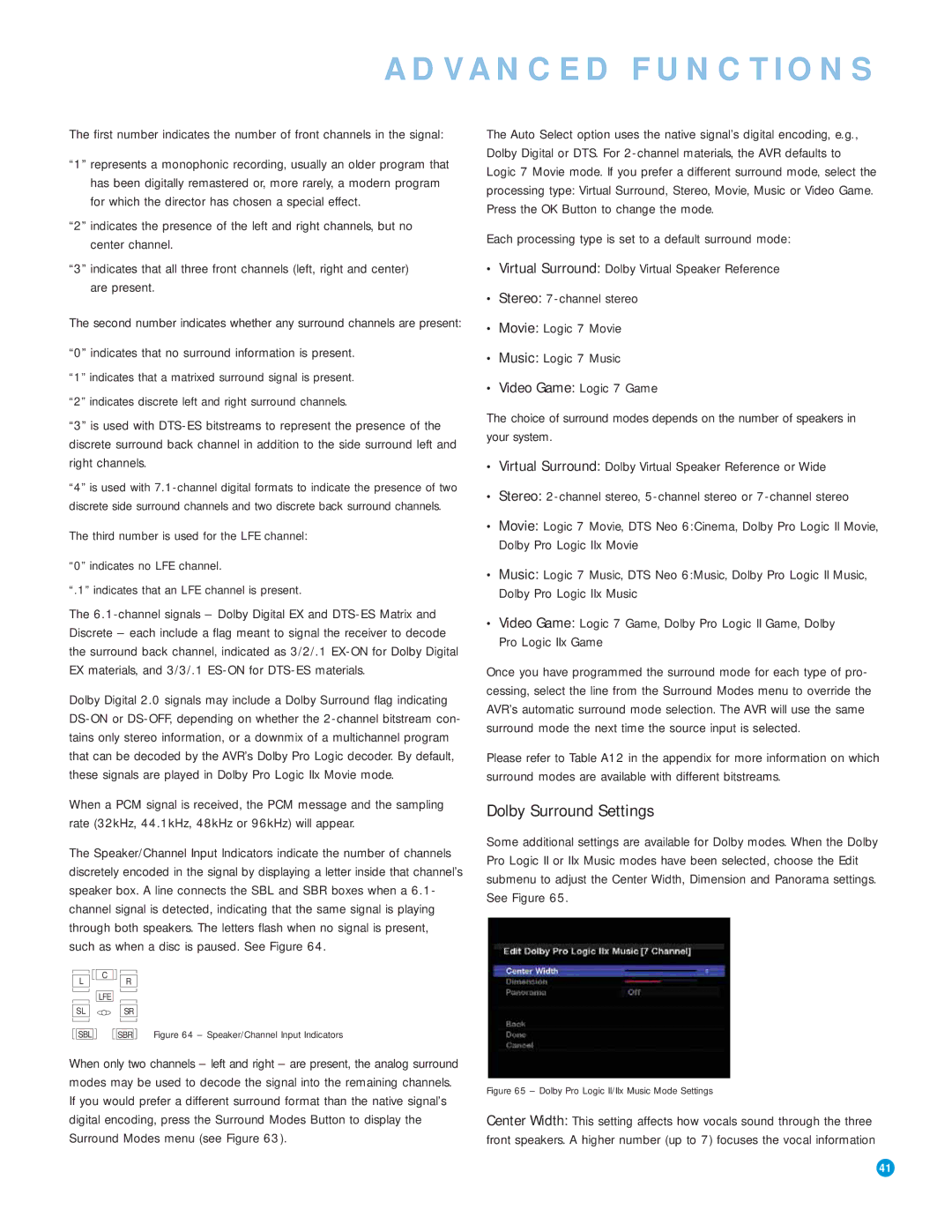 Harman-Kardon AVR 3550HD owner manual Dolby Surround Settings, Indicates that no surround information is present 