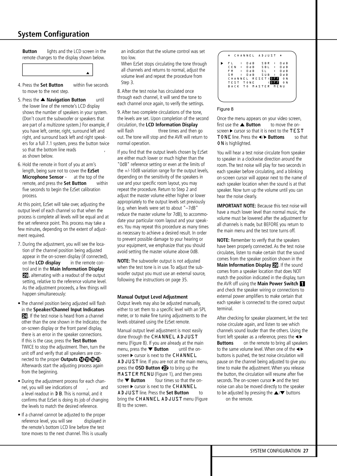 Harman-Kardon AVR 430 owner manual Microphone Sensor at the top, An indication that the volume control was set too low 