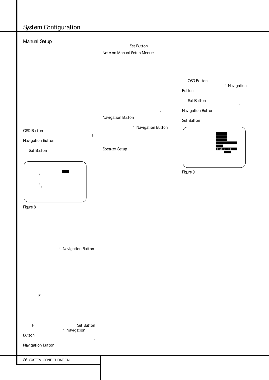 Harman-Kardon AVR 435 owner manual Manual Setup, Speaker Setup 