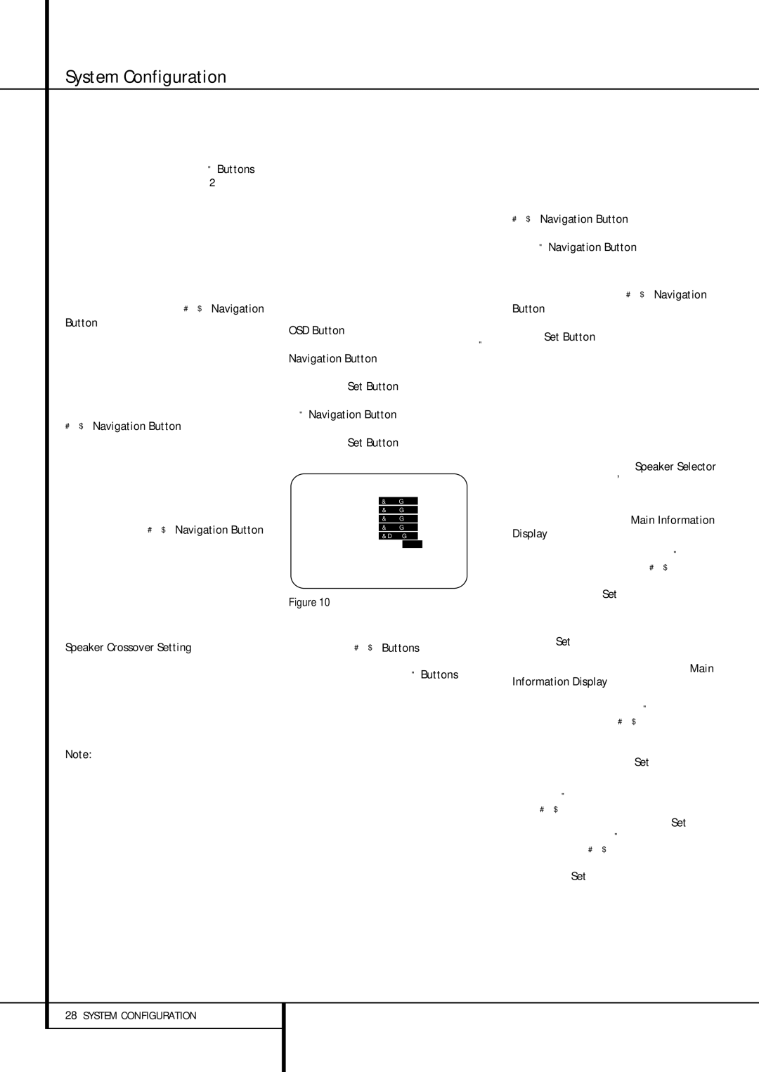 Harman-Kardon AVR 435 owner manual Speaker Crossover Setting 