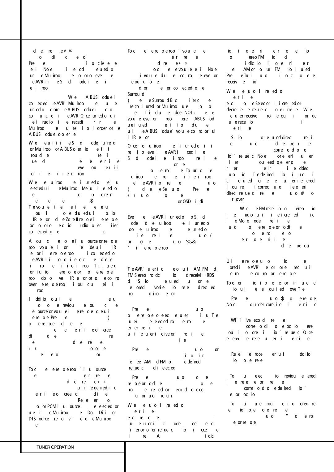 Harman-Kardon AVR 435 owner manual Multiroom Operation / Tuner Operation, Basic Tuner Operation 