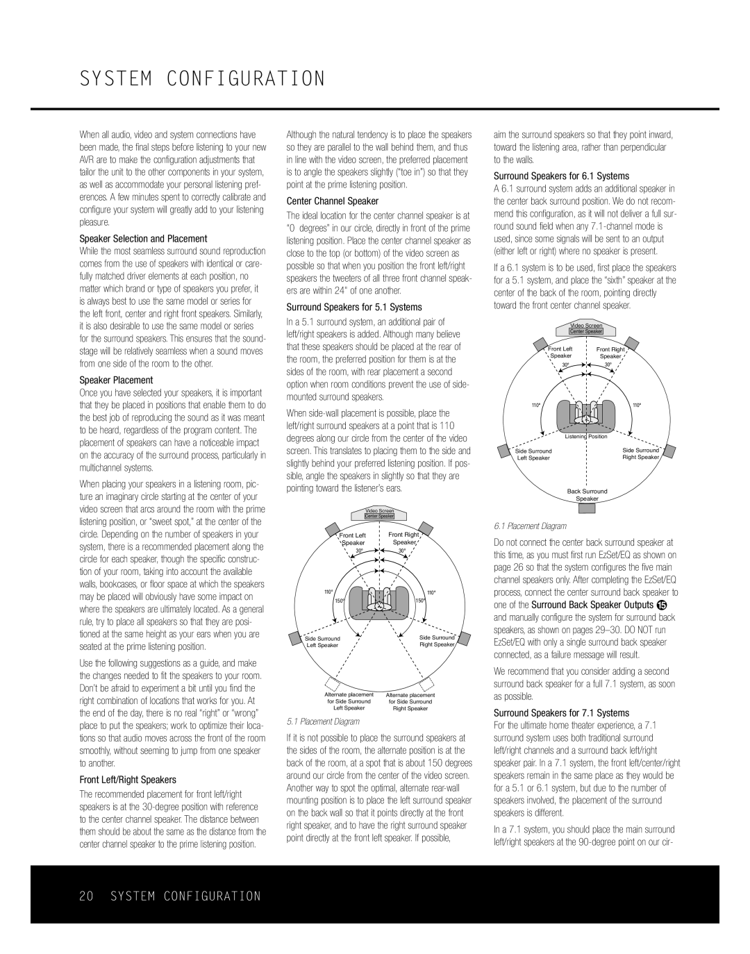 Harman-Kardon AVR 445 owner manual System Configuration 