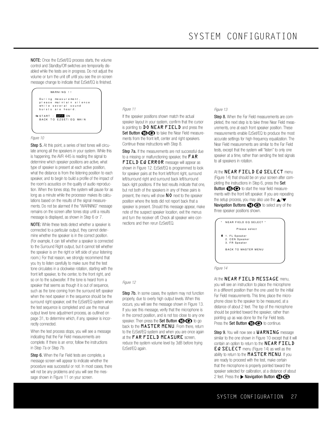 Harman-Kardon AVR 445 owner manual System Configuration 