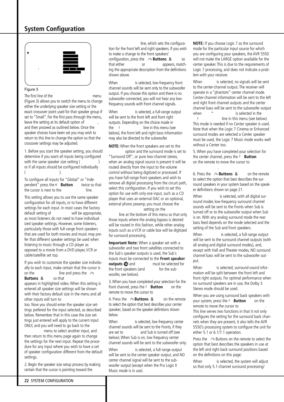 Harman-Kardon AVR 5550 owner manual Surround 