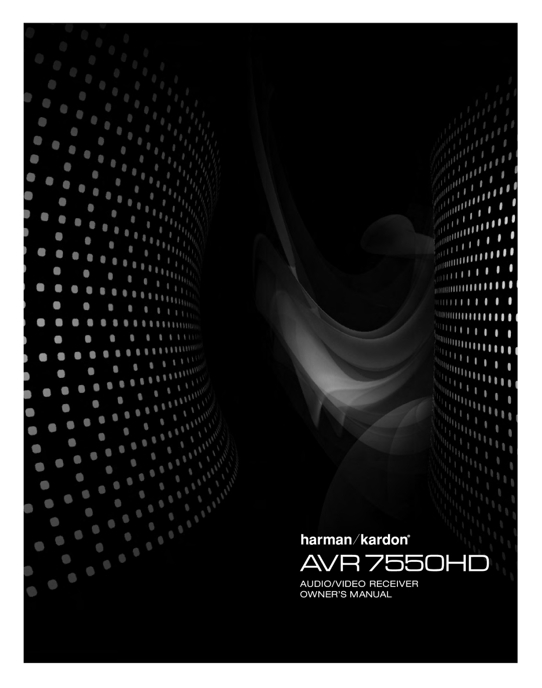 Harman-Kardon AVR 7550HD owner manual AVR7550HD 