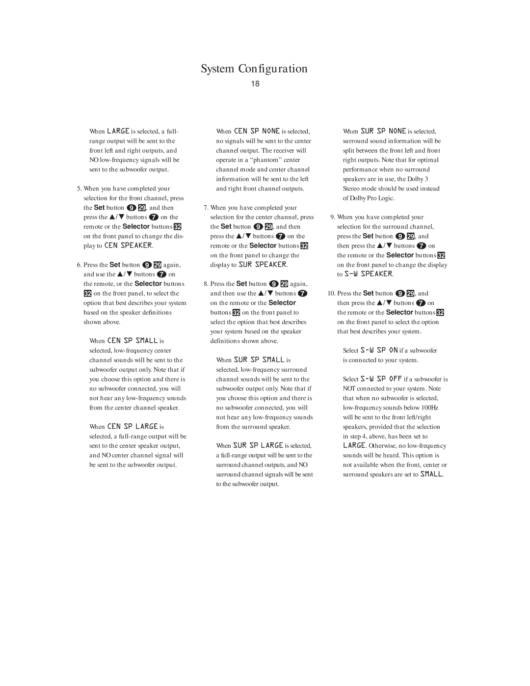 Harman-Kardon AVR45 owner manual System Configuration 