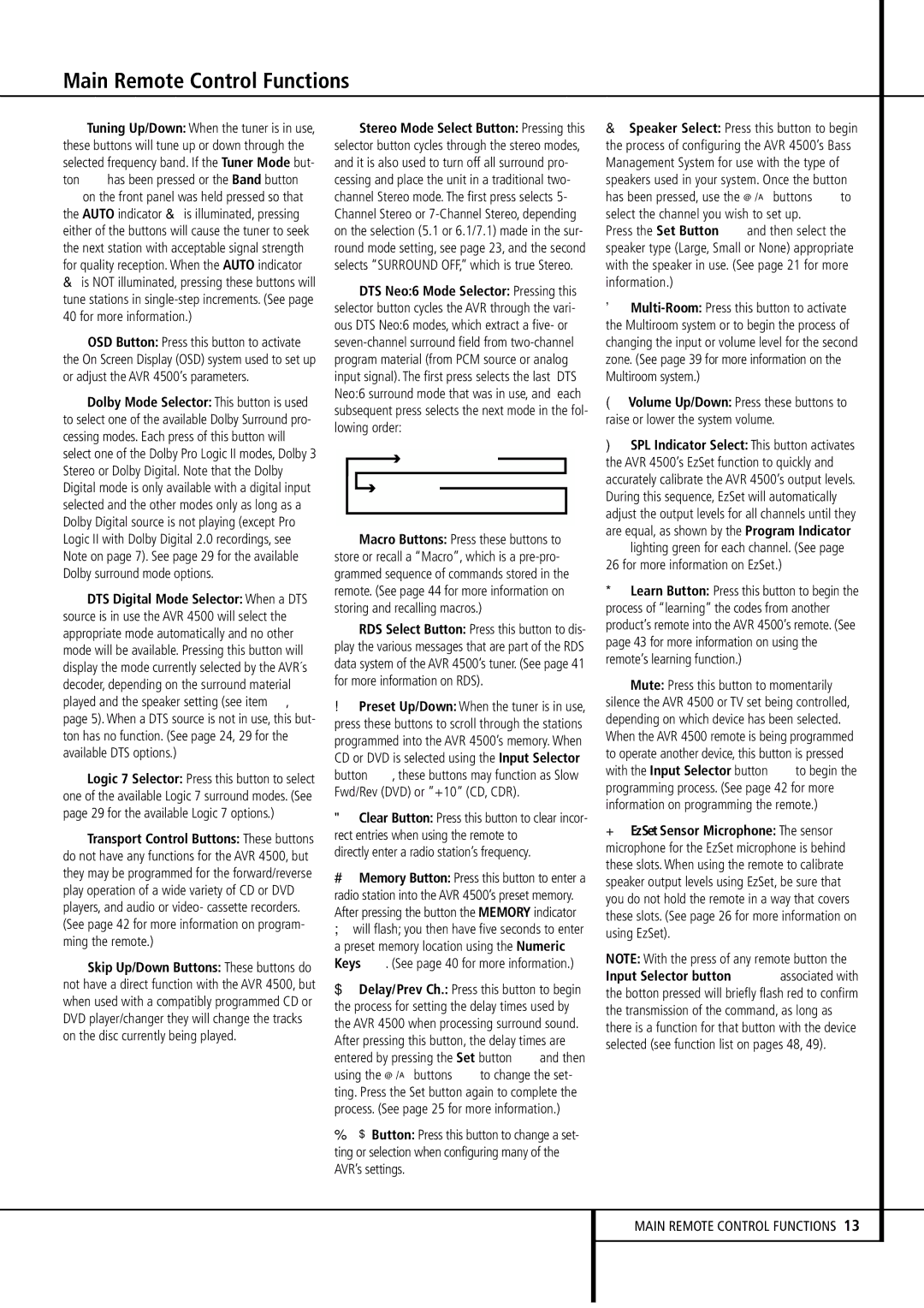 Harman-Kardon AVR4500 owner manual Directly enter a radio station’s frequency 