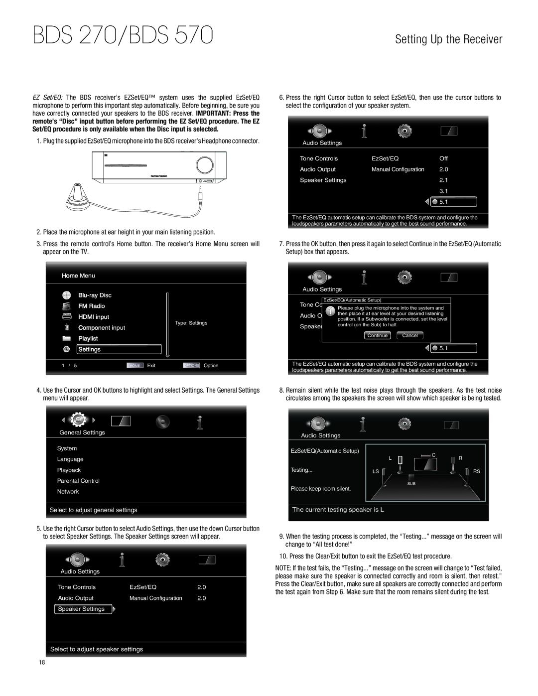 Harman-Kardon BDS770 owner manual Home Menu Blu-ray Disc FM Radio Hdmi input 