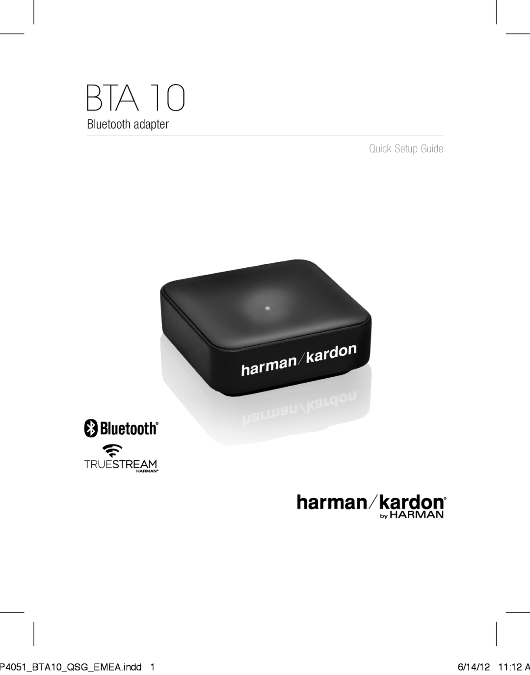 Harman-Kardon BTA 10 setup guide Bta 