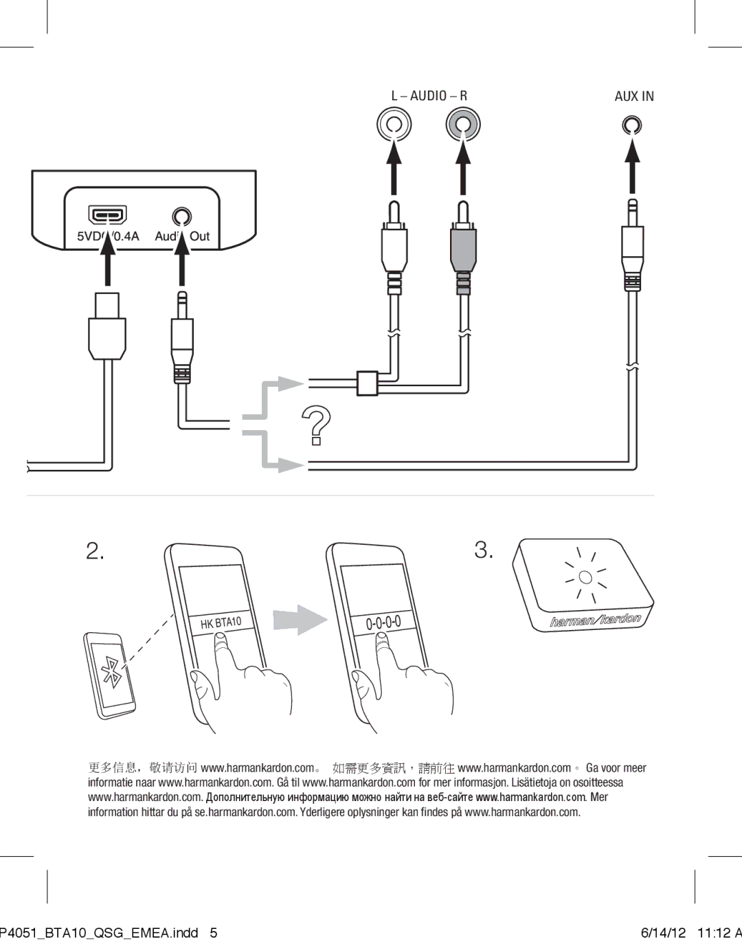 Harman-Kardon BTA 10 setup guide 0-0 