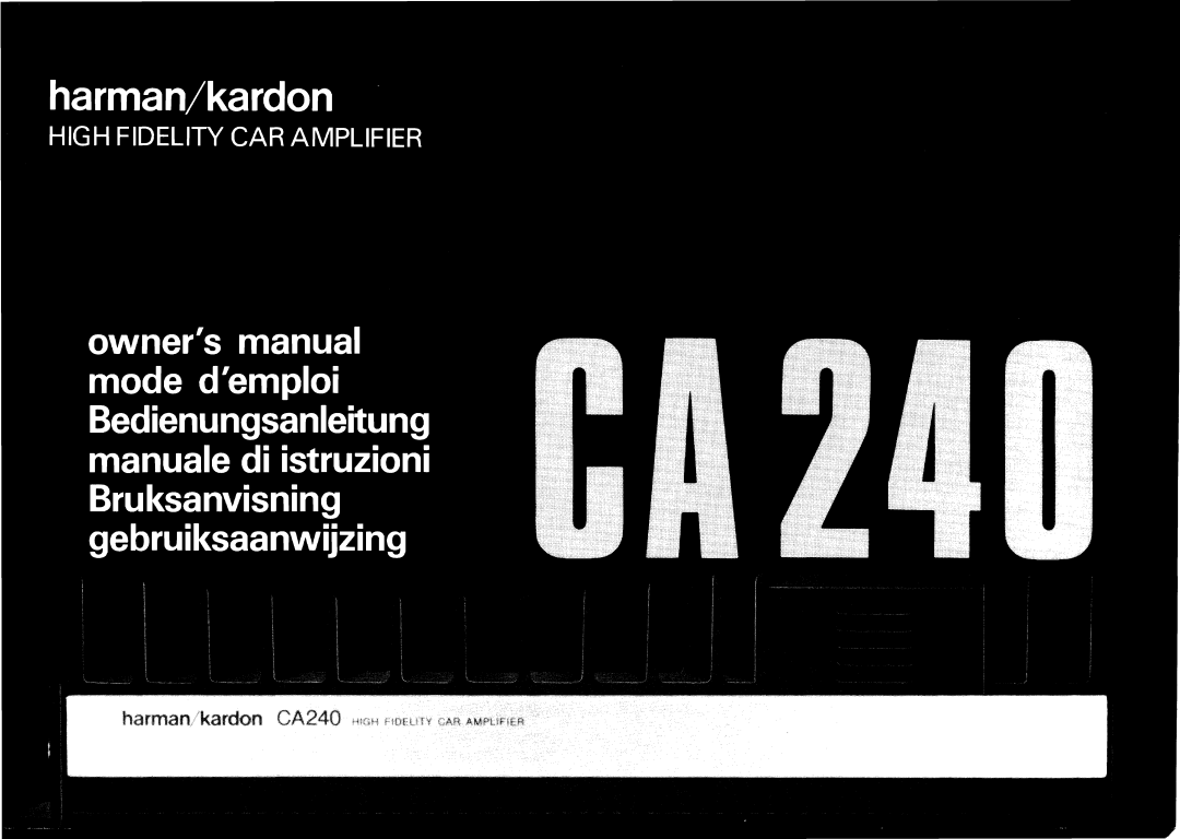 Harman-Kardon CA240 manual 