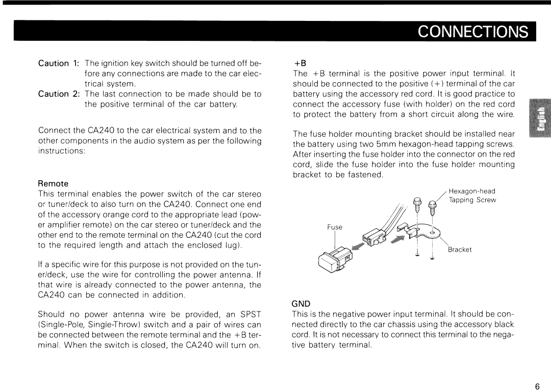 Harman-Kardon CA240 manual 