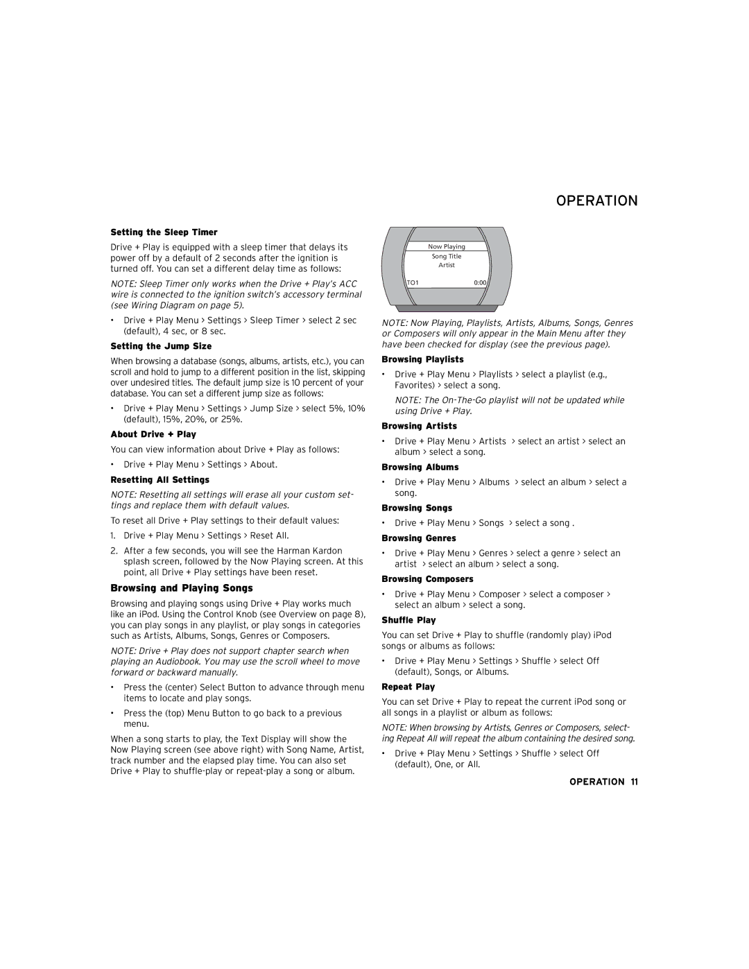 Harman-Kardon Car Stereo System owner manual Browsing and Playing Songs 