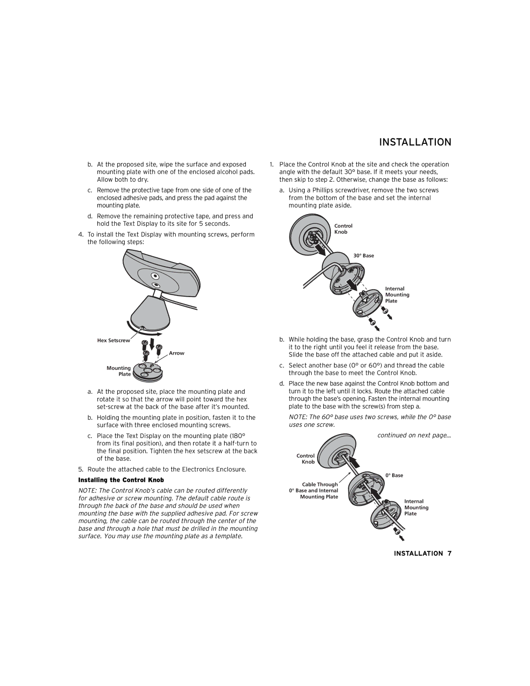 Harman-Kardon Car Stereo System owner manual Installing the Control Knob 