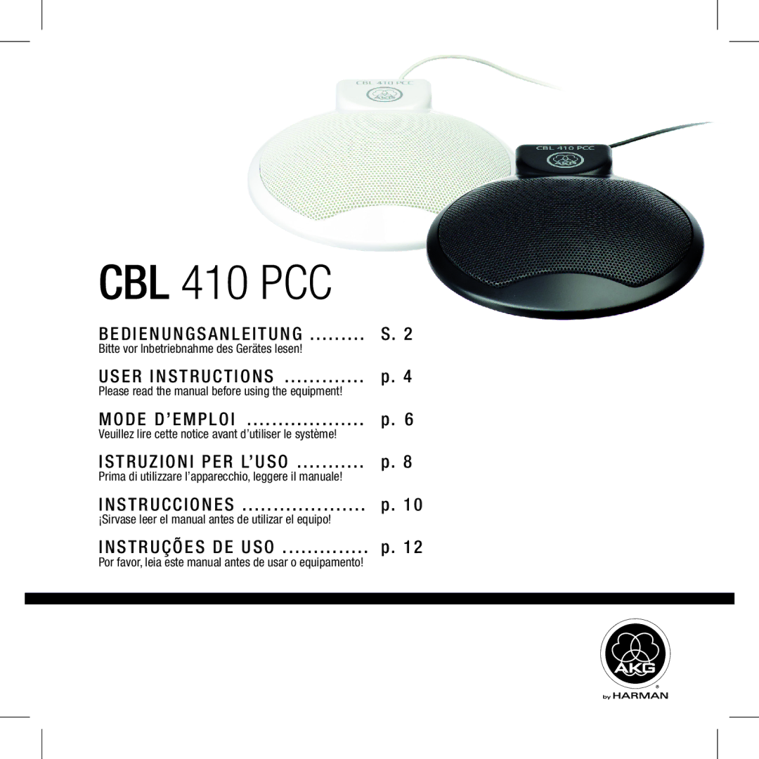 Harman-Kardon CBL 410 PCC manual 