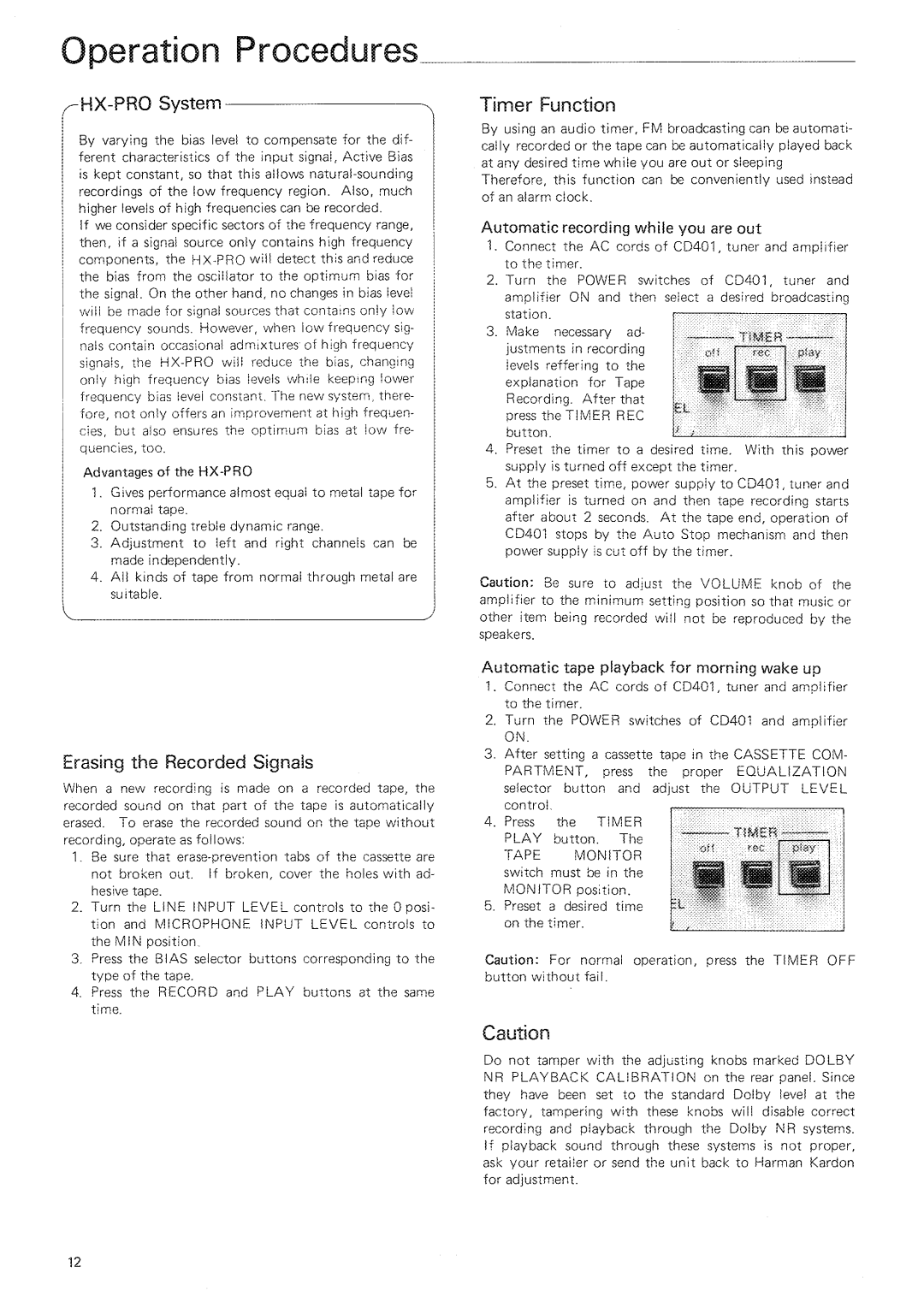 Harman-Kardon CD401 manual 