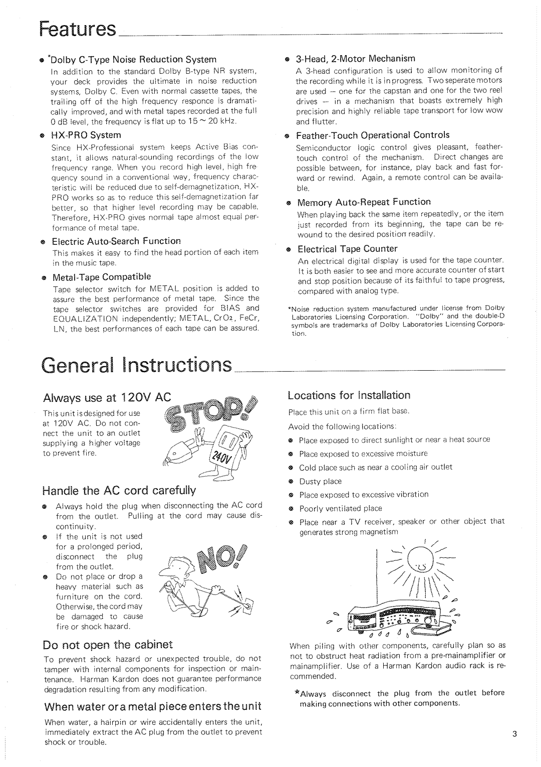 Harman-Kardon CD401 manual 