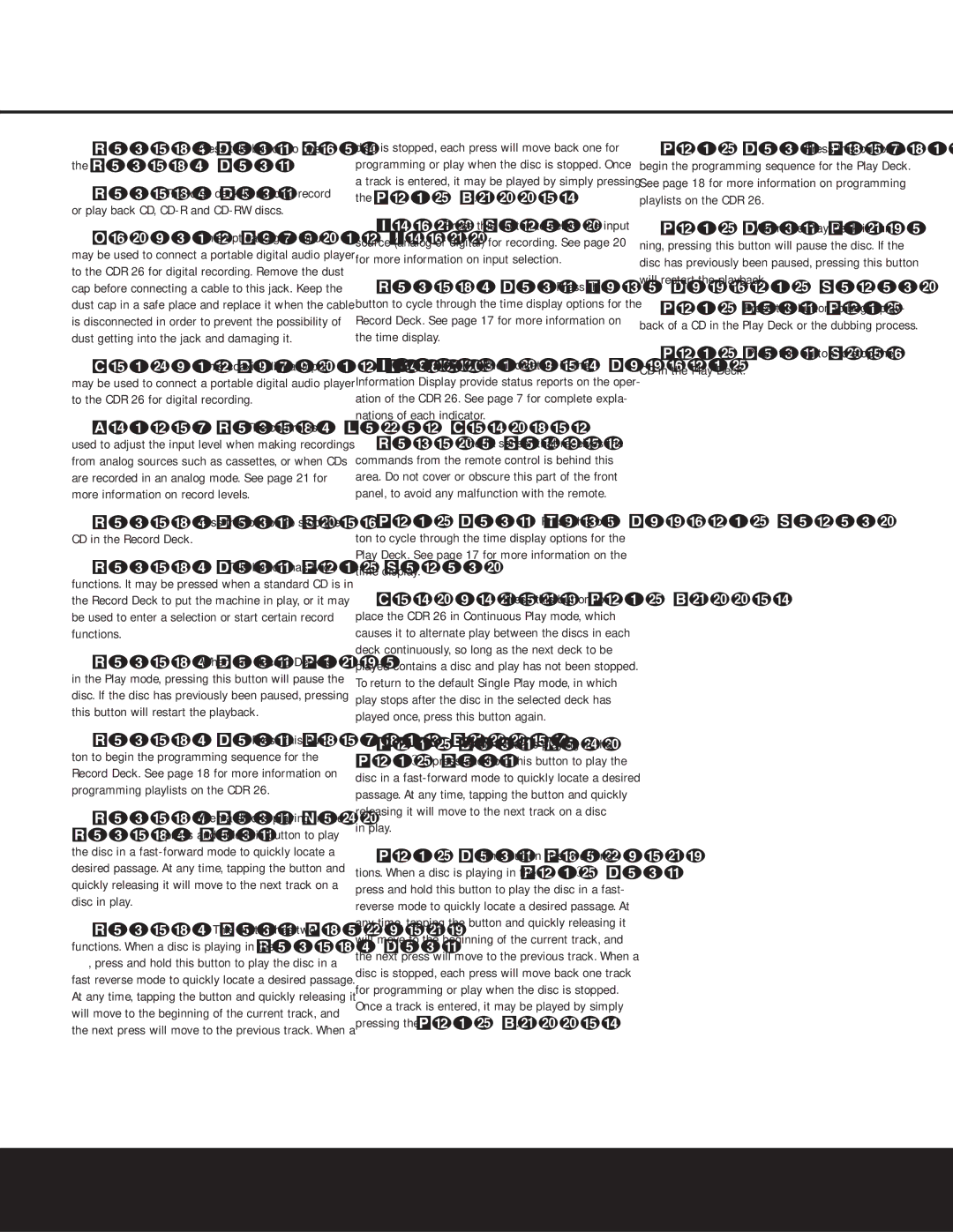 Harman-Kardon CDR 26 owner manual Pressing the Play Button 