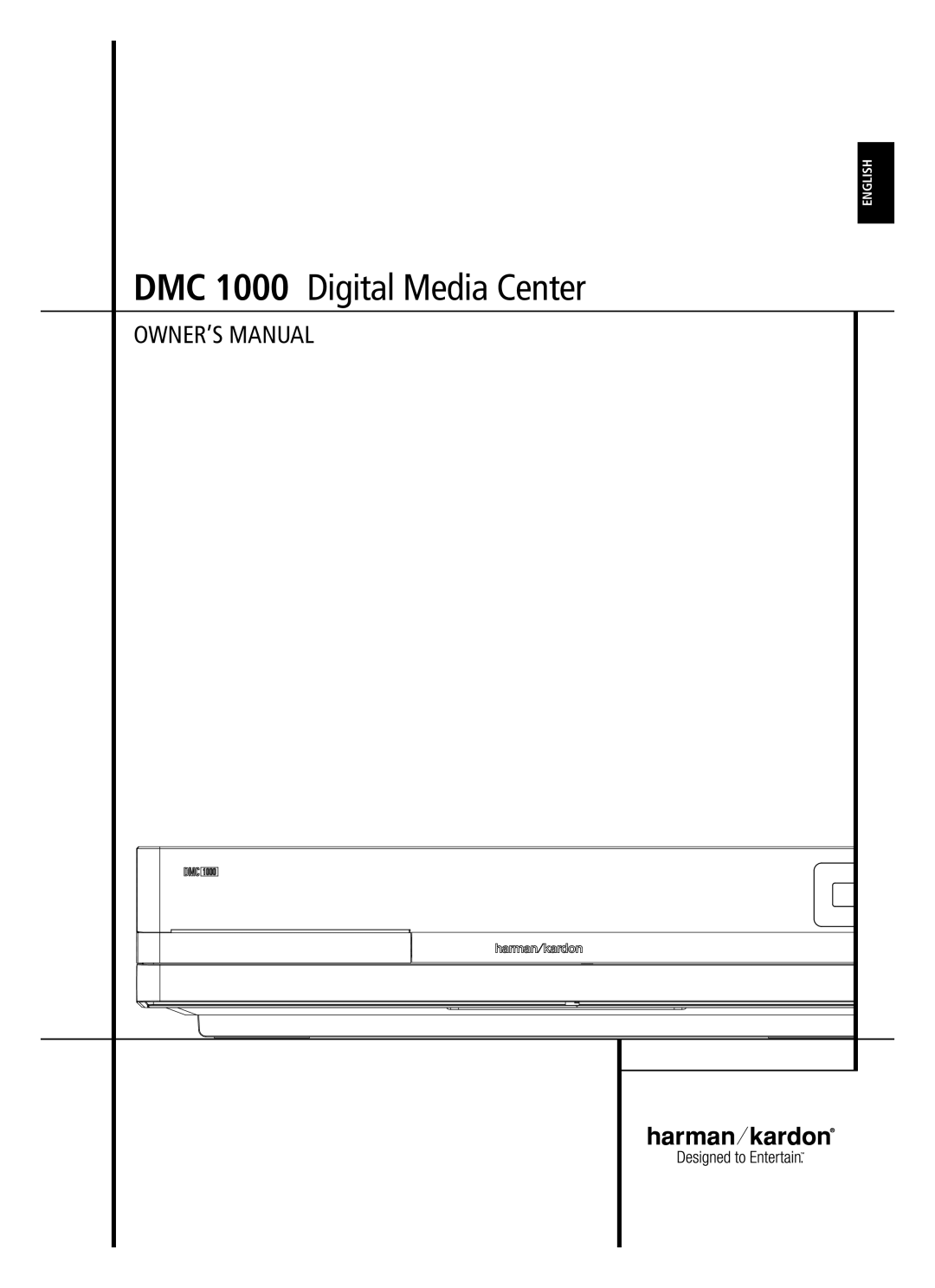 Harman-Kardon owner manual DMC 1000 Digital Media Center 