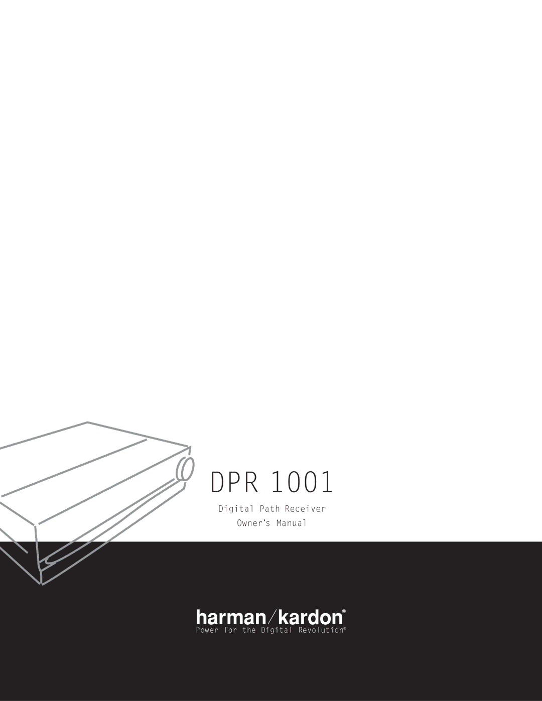 Harman-Kardon DPR 1001 owner manual Dpr 