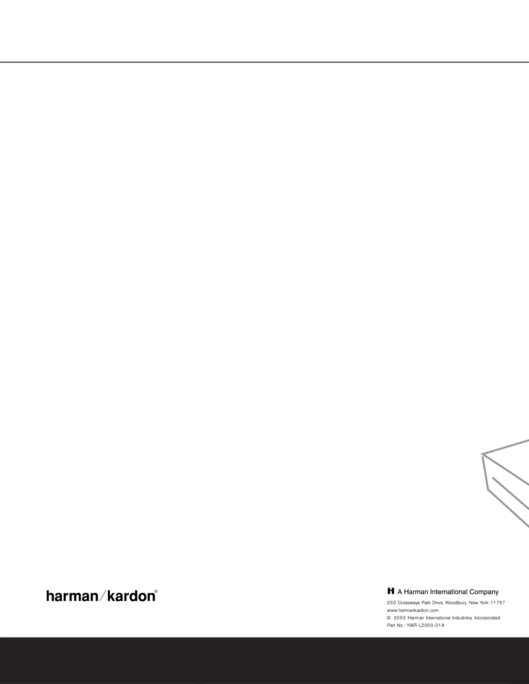 Harman-Kardon DPR 1001 owner manual 