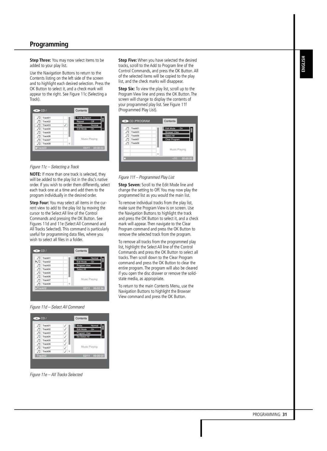 Harman-Kardon DVD 39, DVD 49 owner manual Selecting a Track 