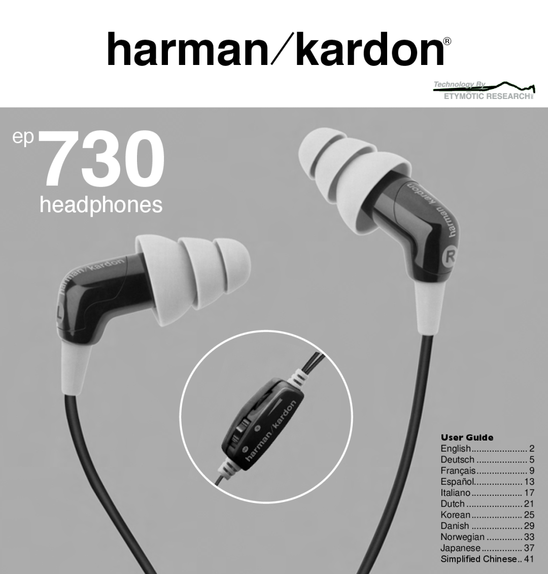 Harman-Kardon EP 730 manual User Guide, harmankardon, headphones 