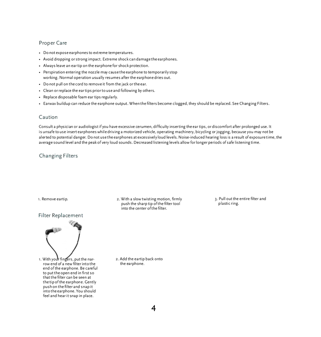 Harman-Kardon ep720 manual Proper Care, Changing Filters, Filter Replacement 