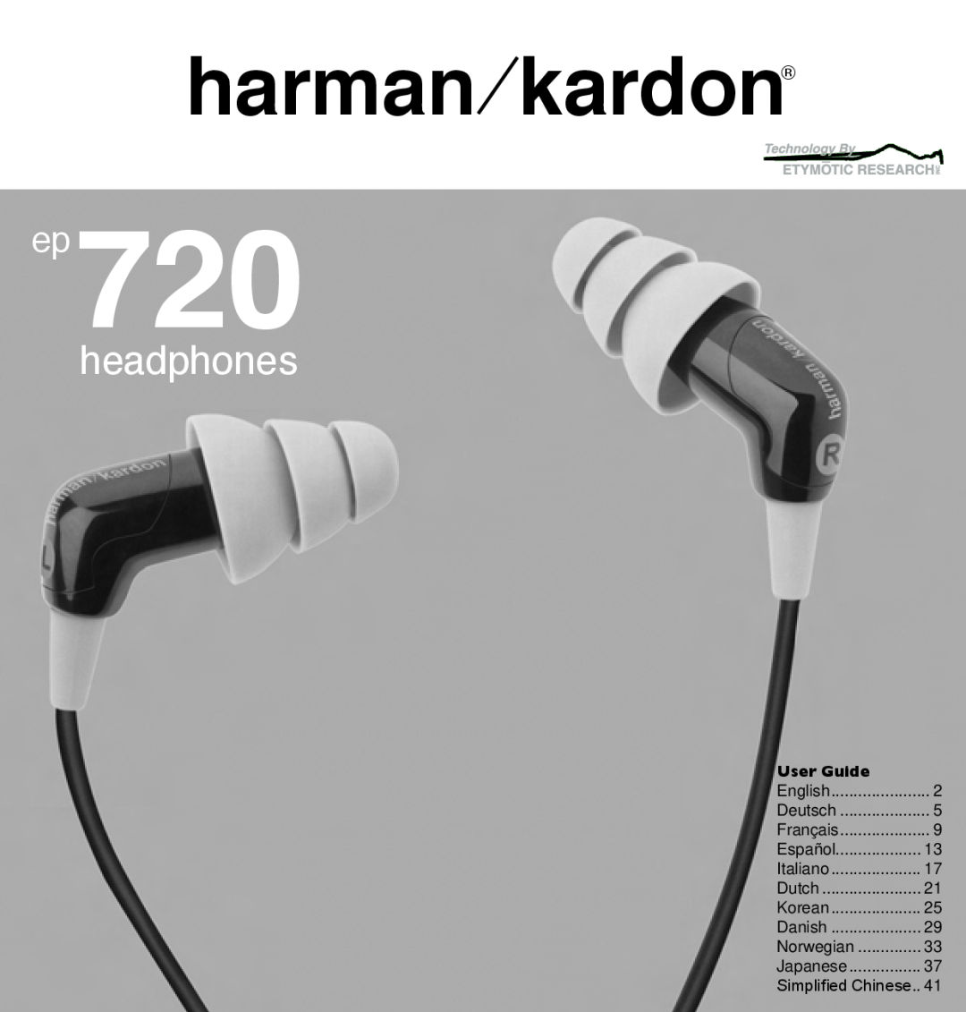 Harman-Kardon ep720 manual User Guide, harmankardon, headphones 