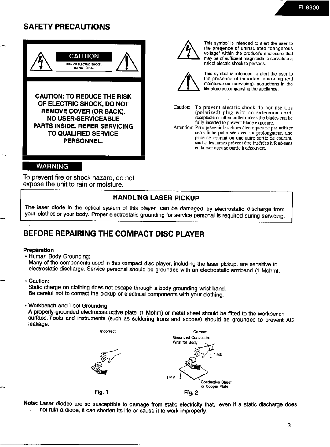 Harman-Kardon FL8300 service manual 