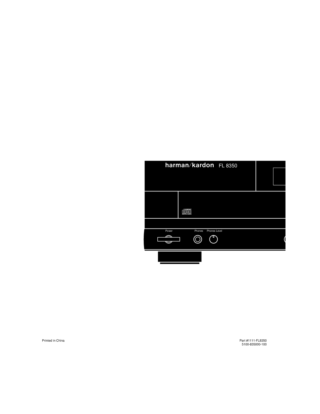 Harman-Kardon owner manual Part #1111-FL8350 