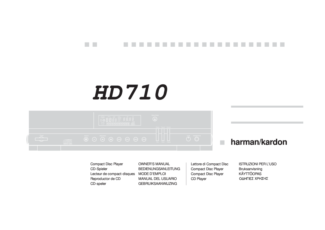 Harman-Kardon HD710 owner manual harman/kardon 
