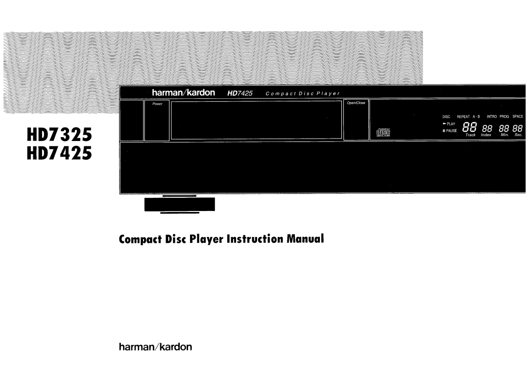 Harman-Kardon HD7425, HD7325 manual 