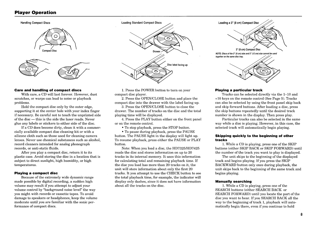 Harman-Kardon HD7425, HD7325 manual 