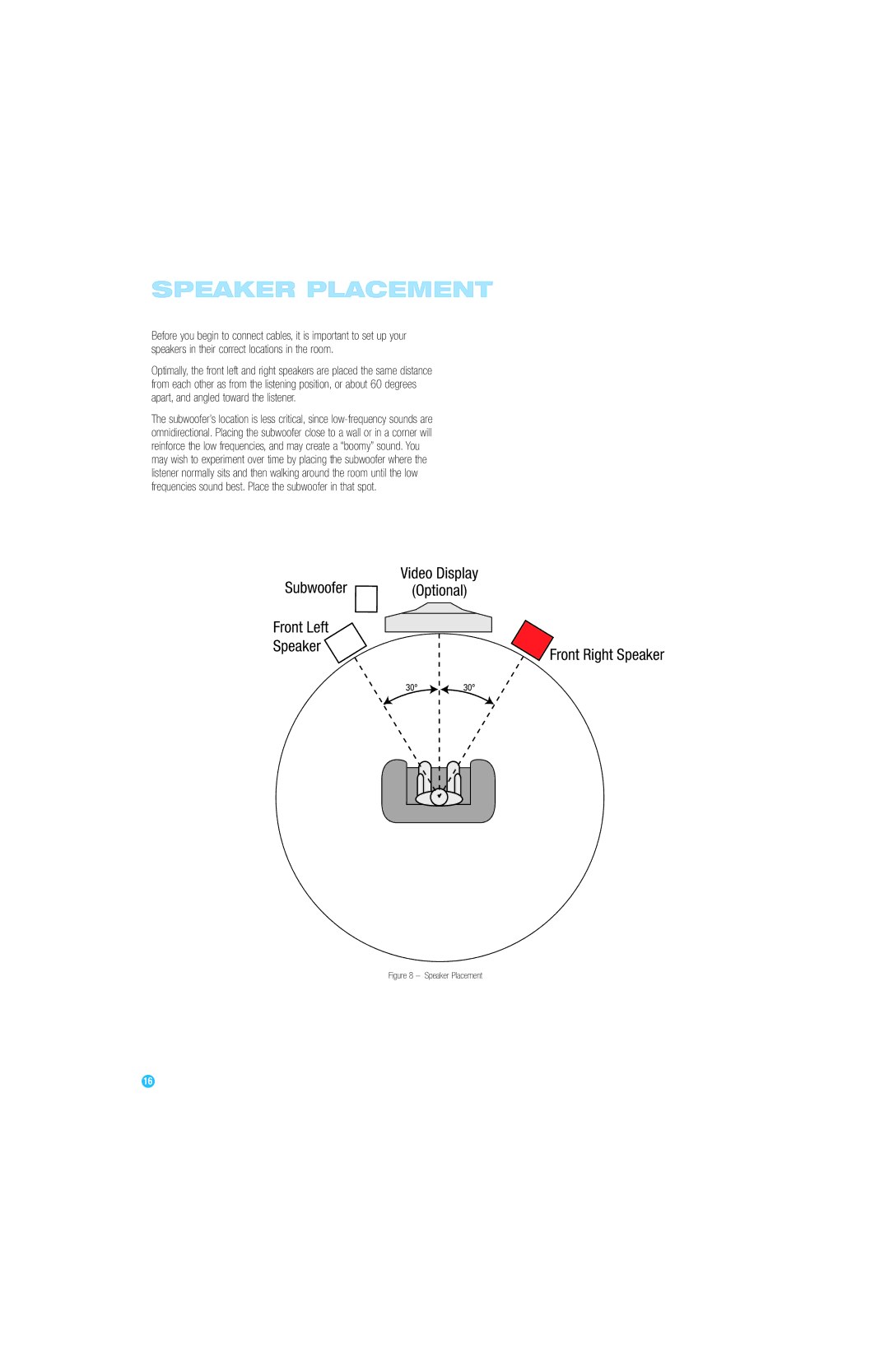 Harman-Kardon HK 3485 owner manual Speaker Placement 