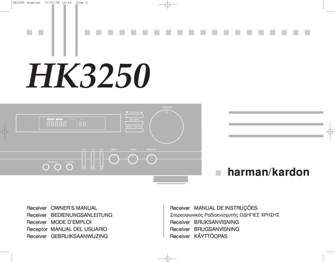 Harman-Kardon HK3250 manual harman/kardon 