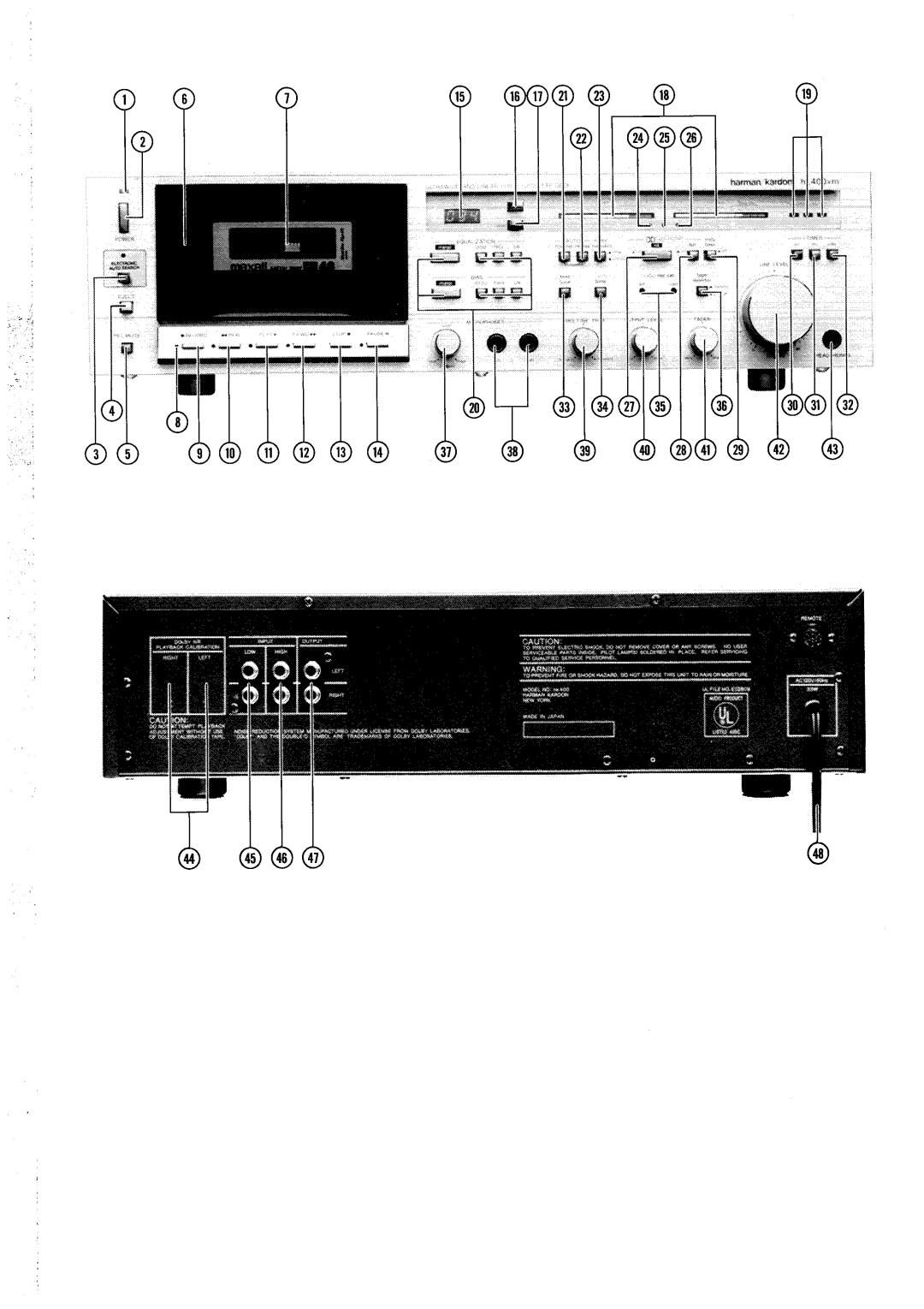 Harman-Kardon HK400XM manual 