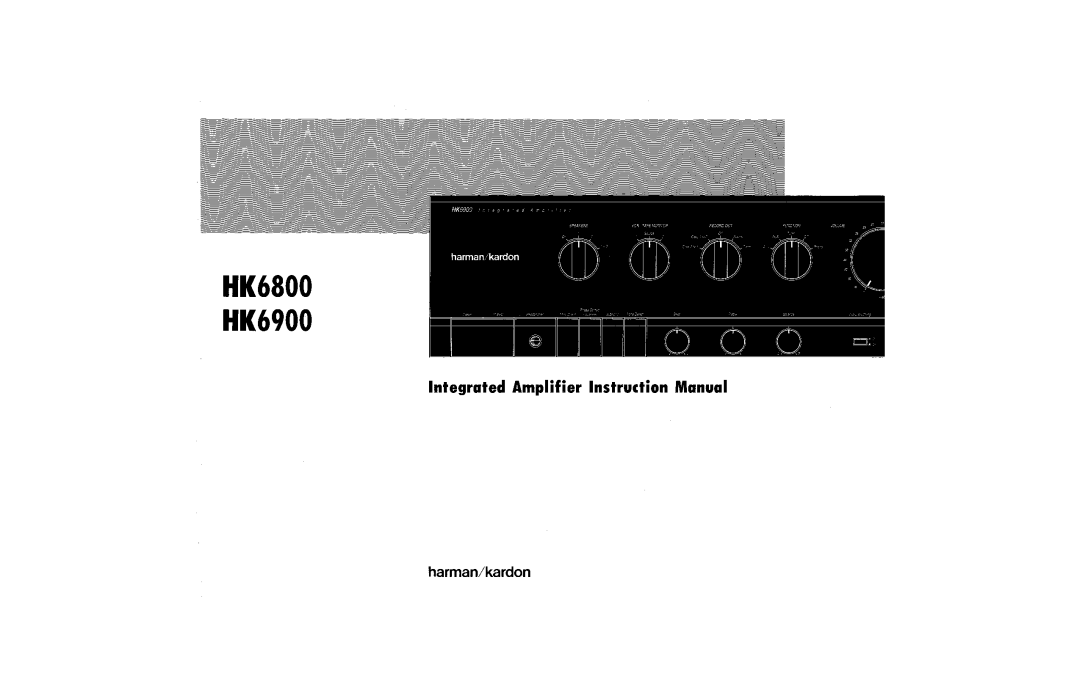 Harman-Kardon HK6900, HK6800 manual 