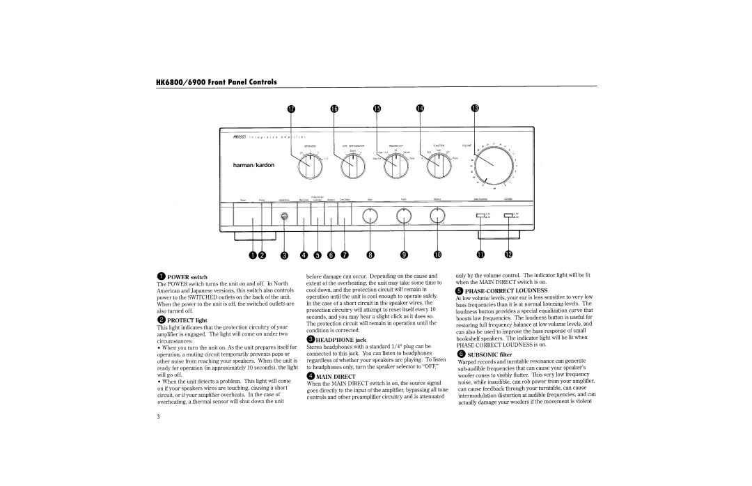 Harman-Kardon HK6800, HK6900 manual 