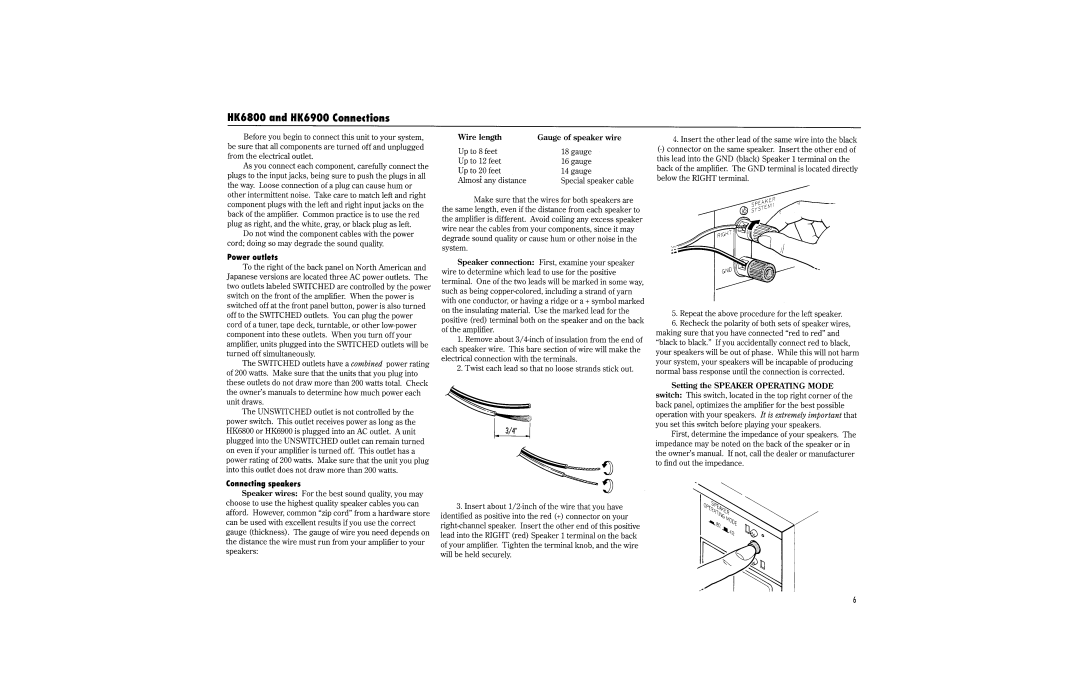 Harman-Kardon HK6900, HK6800 manual 