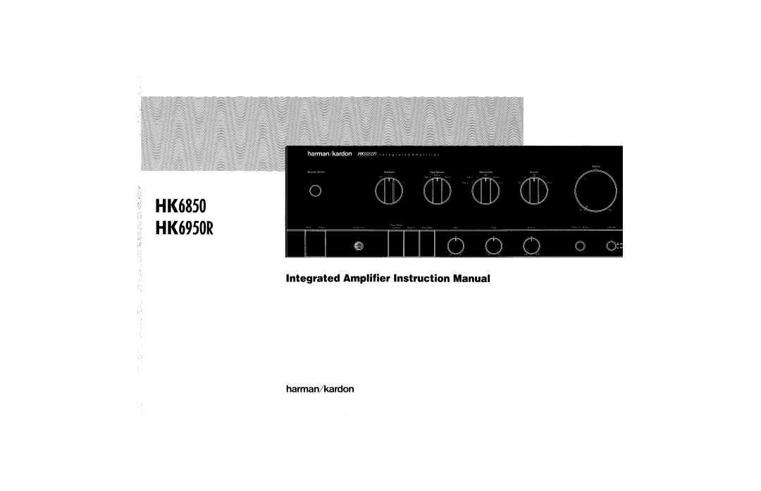 Harman-Kardon HK6850, HK6950R manual 