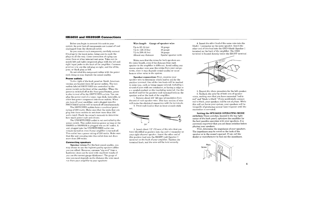 Harman-Kardon HK6850, HK6950R manual 