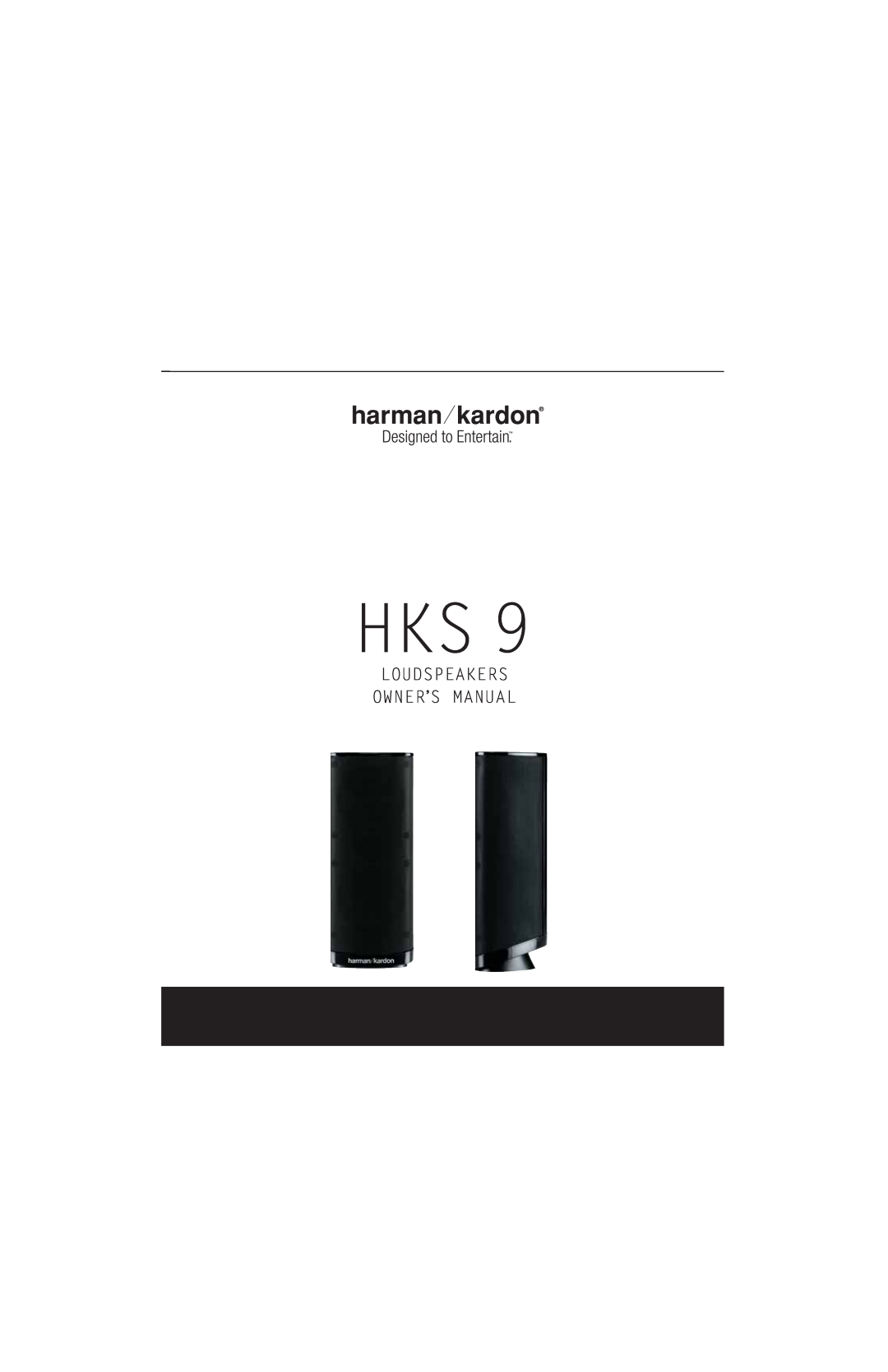 Harman-Kardon HKS 9 owner manual Loudspeakers Owner’S Manual 