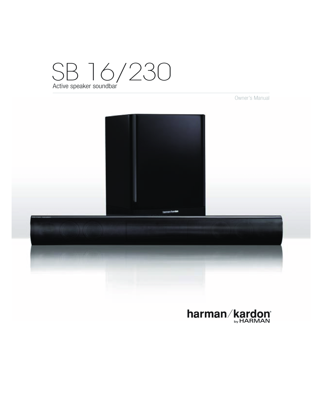Harman-Kardon HKSB16BLK owner manual Active speaker soundbar, SB 16/230 
