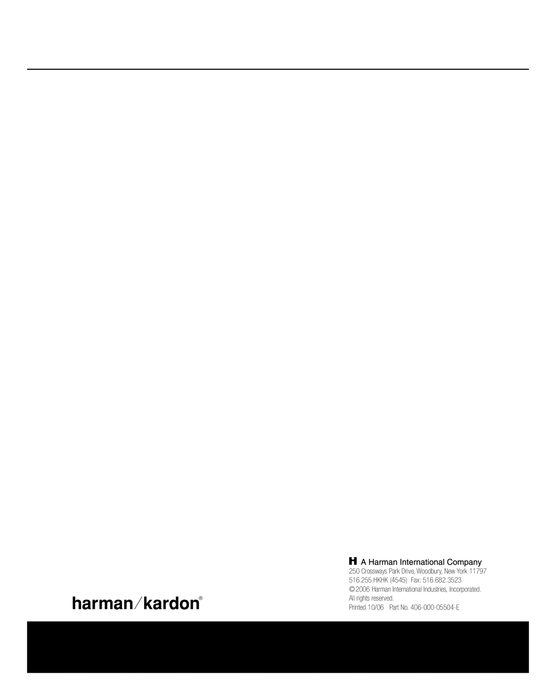 Harman-Kardon HKTS 18 owner manual Hkhk 4545 Fax 