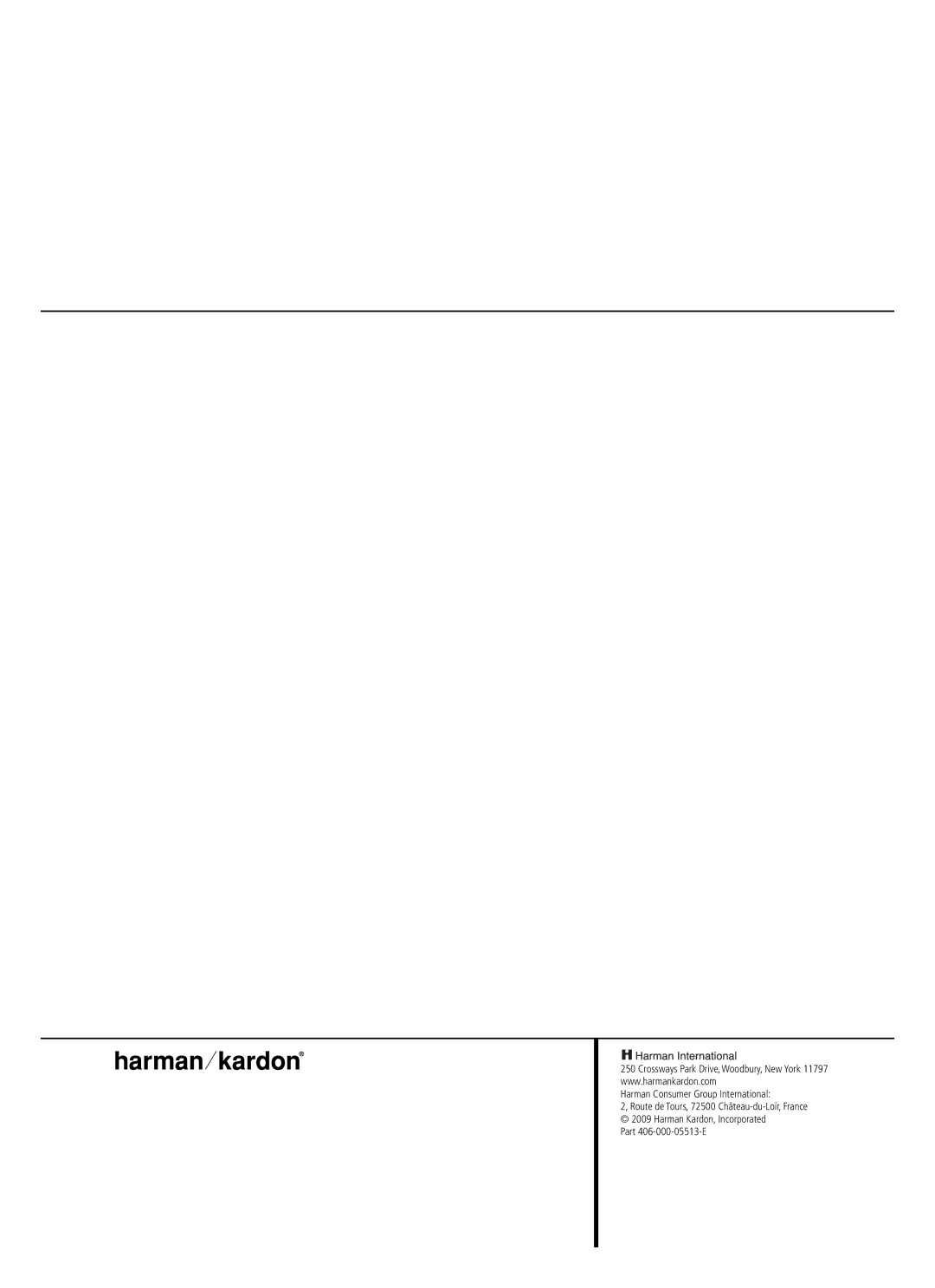 Harman-Kardon HKTS 2 owner manual Harman Consumer Group International 