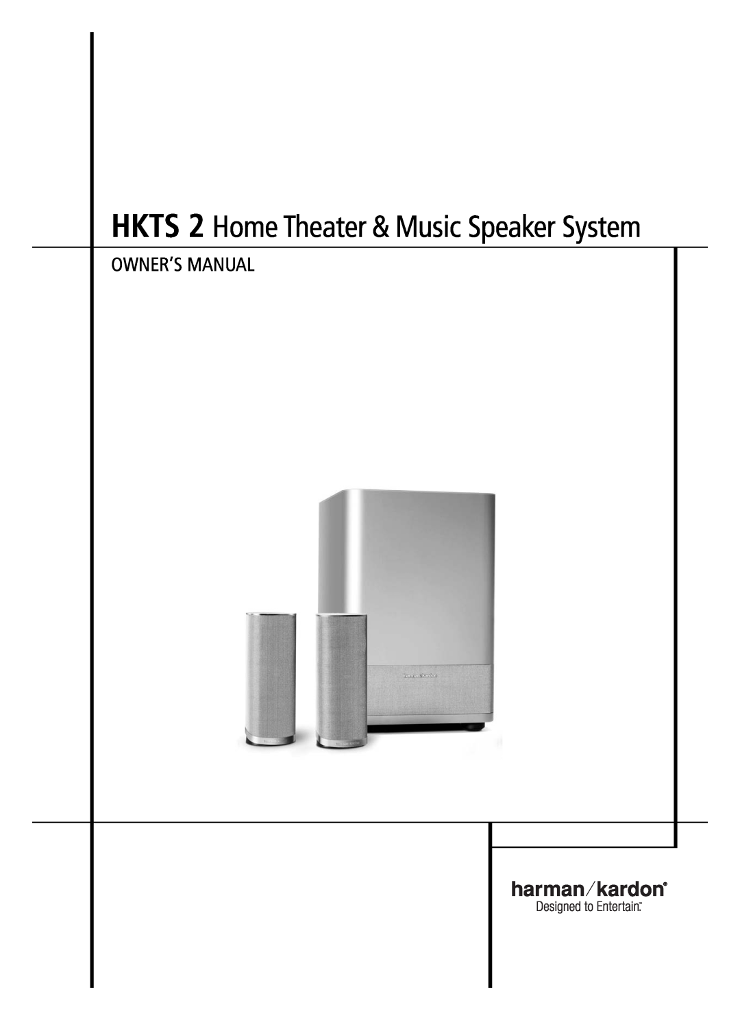 Harman-Kardon owner manual HKTS 2 Home Theater & Music Speaker System 