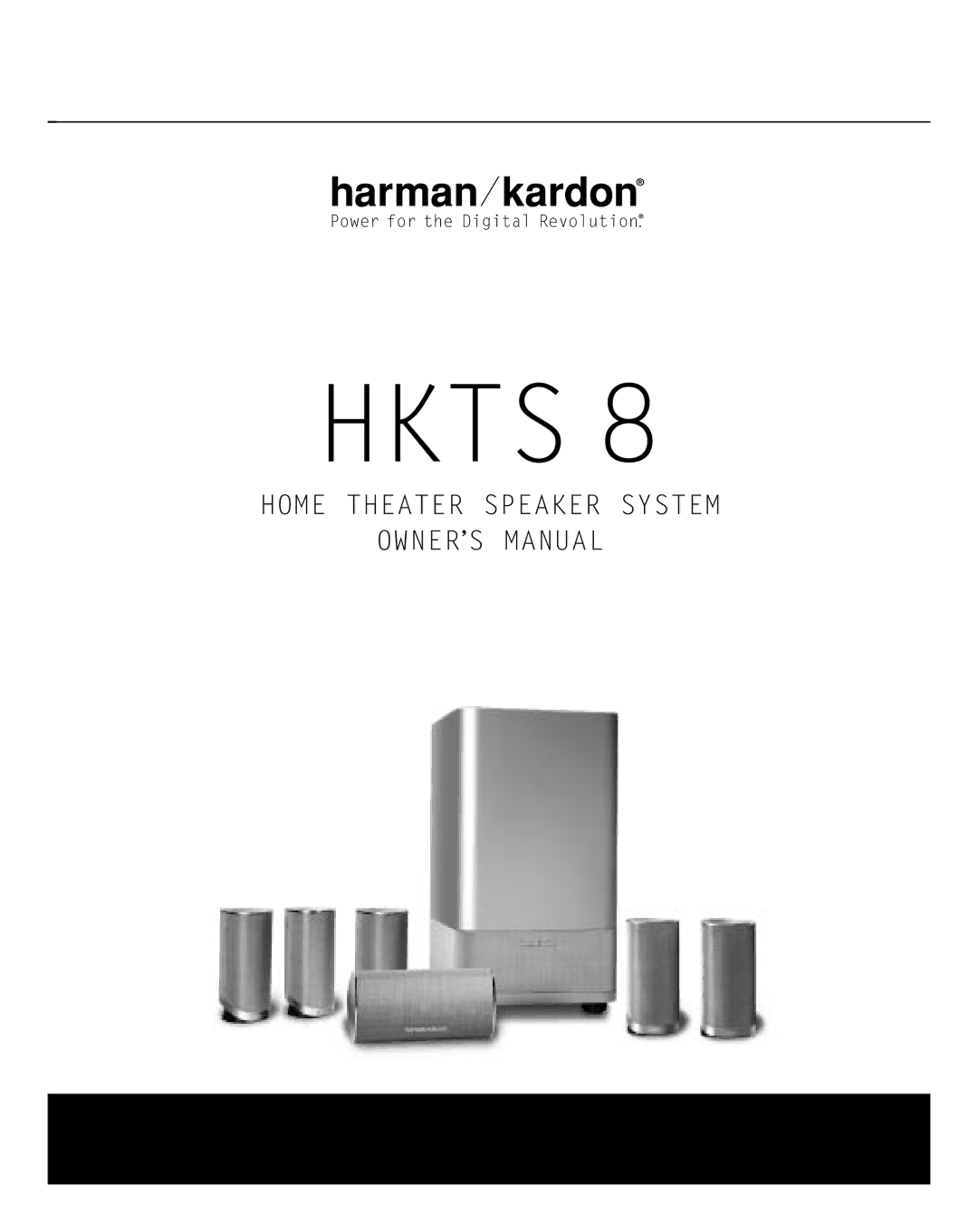 Harman-Kardon HKTS 8 owner manual Hkts 